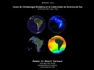 SENAMHI Per Curso de Climatologa Sinptica en la