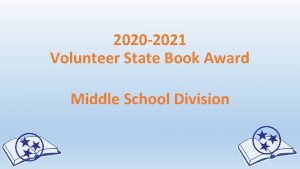 2020 2021 Volunteer State Book Award Middle School