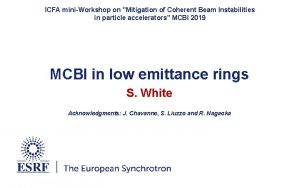 ICFA miniWorkshop on Mitigation of Coherent Beam Instabilities