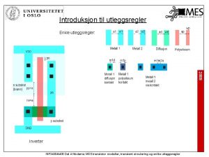 Introduksjon til utleggsregler Enkle utleggsregler 2008 Inverter INF