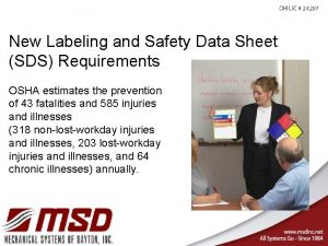 New Labeling and Safety Data Sheet SDS Requirements