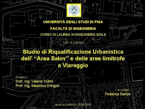 UNIVERSIT DEGLI STUDI DI PISA FACOLT DI INGEGNERIA