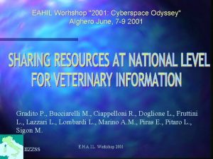 EAHIL Worhshop 2001 Cyberspace Odyssey Alghero June 7