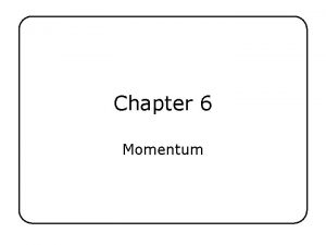 Chapter 6 Momentum Momentum Momentum Mass x Velocity