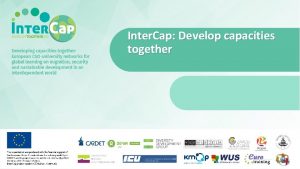 Inter Cap Develop capacities together Projekt Inter Cap