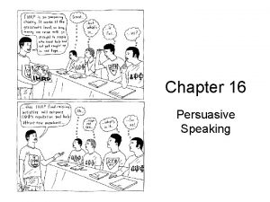 Chapter 16 Persuasive Speaking Persuasive Speaking Introduction A