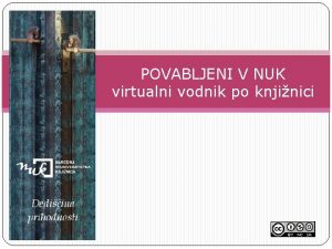 POVABLJENI V NUK virtualni vodnik po knjinici elimo