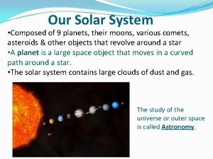 Our Solar System Composed of 9 planets their