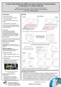 Insitu XRay Diffraction XRD and electrochemical characterization of