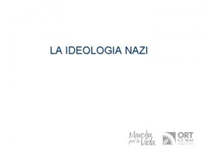 LA IDEOLOGIA NAZI Primer escrito poltico de Hitler