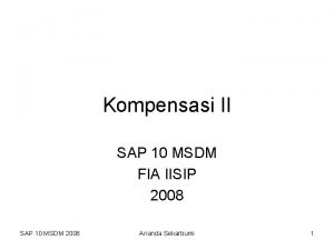 Kompensasi II SAP 10 MSDM FIA IISIP 2008