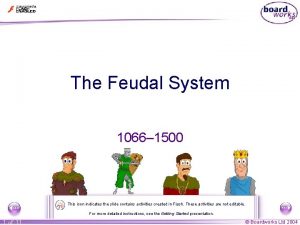 The Feudal System 1066 1500 This icon indicates