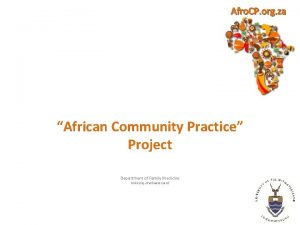 Afro CP org za African Community Practice Project