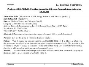 April 2004 doc IEEE 802 15 05 0227