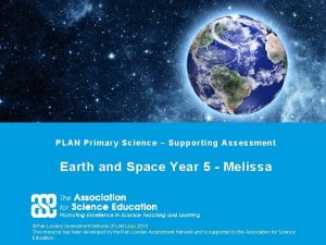 PLAN Primary Science Supporting Assessment Earth and Space