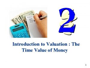 Introduction to Valuation The Time Value of Money