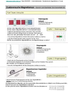 www zauberhaftephysik net Stand 29 6 2018 Unterrichtshinweise