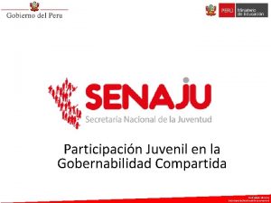 Participacin Juvenil en la Gobernabilidad Compartida Jos Labn