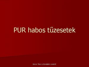 PUR habos tzesetek Borsos Tibor i tzvdelmi szakrt