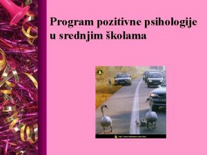 Program pozitivne psihologije u srednjim kolama Moe li