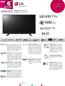 UHD 4 K HDR Pro UH 610 V