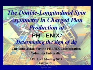 The DoubleLongitudinal Spin Asymmetry in Charged Pion Production