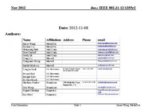 Nov 2012 doc IEEE 802 11 121355 r