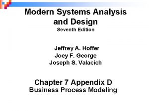 Modern Systems Analysis and Design Seventh Edition Jeffrey