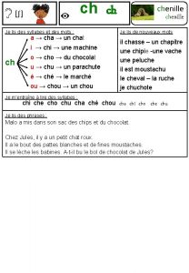 ch ch Je lis des syllabes et des