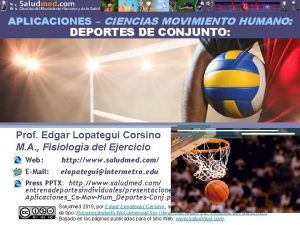 APLICACIONES CIENCIAS MOVIMIENTO HUMANO DEPORTES DE CONJUNTO Voleibol
