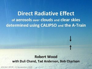 Direct Radiative Effect of aerosols over clouds and