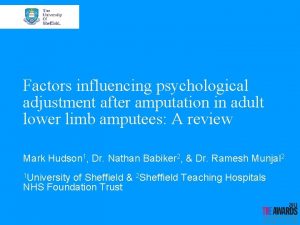 Factors influencing psychological adjustment after amputation in adult