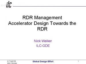 RDR Management Accelerator Design Towards the RDR Nick