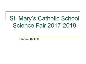 St Marys Catholic School Science Fair 2017 2018