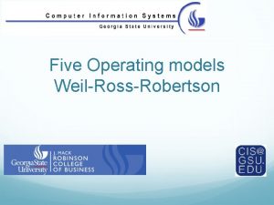 Unification operating model