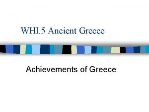 WHI 5 Ancient Greece Achievements of Greece Eur