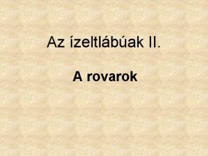 Az zeltlbak II A rovarok Ezsts pikkelyke R