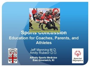 Sports Concussion Education for Coaches Parents and Athletes