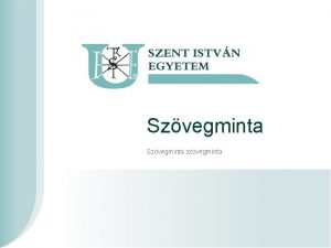 Szvegminta szvegminta Szvegminta Az l s lettelen termszettudomny