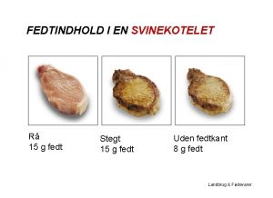 FEDTINDHOLD I EN SVINEKOTELET R 15 g fedt