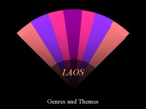 LAOS Genres and Themes Genres w Religious Literature