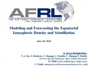 Modeling and Forecasting the Equatorial Ionospheric Density and