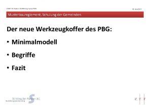 VSGP St Gallen I Einfhrung neues PBG Musterbaureglement