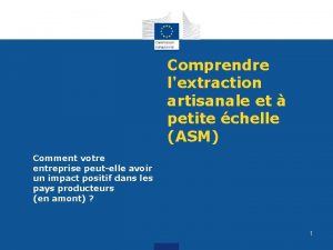 Comprendre lextraction artisanale et petite chelle ASM Comment