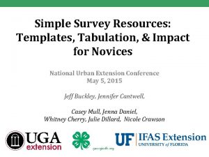 Simple Survey Resources Templates Tabulation Impact for Novices