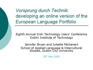 Vorsprung durch Technik developing an online version of