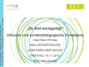 Du bist einzigartig Workshop an der KPH WienKrems