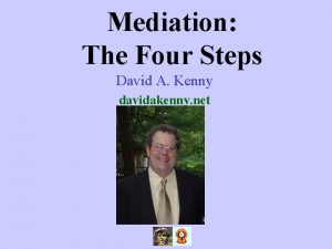 Mediation The Four Steps David A Kenny davidakenny