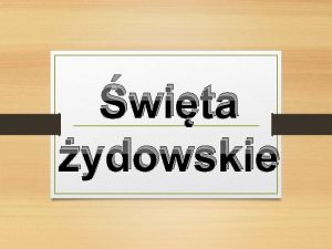 wita ydowskie Przed wojn yy w Polsce trzy