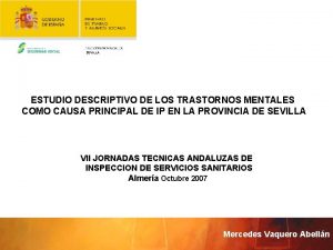 SEVILLA ESTUDIO DESCRIPTIVO DE LOS TRASTORNOS MENTALES COMO